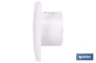 Extractor de aire axial con panel frontal y sistema antirretorno | Protección IP24, color blanco | Disponible en diferentes diámetros - Cofan