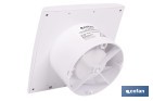 Extractor de aire axial con panel frontal y sistema antirretorno | Protección IP24, color blanco | Disponible en diferentes diámetros - Cofan