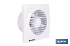 Extractor de aire axial con panel frontal y sistema antirretorno | Protección IP24, color blanco | Disponible en diferentes diámetros - Cofan