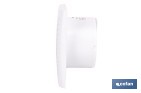 Extractor de aire axial con panel frontal y sistema antirretorno | Protección IP24, color blanco | Disponible en diferentes diámetros - Cofan