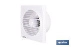 Extractor de aire axial con panel frontal y sistema antirretorno | Protección IP24, color blanco | Disponible en diferentes diámetros - Cofan