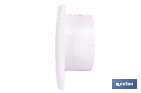Extractor de aire axial con panel frontal y sistema antirretorno | Protección IP24, color blanco | Disponible en diferentes diámetros - Cofan