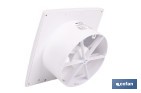 Extractor de aire axial con panel frontal y sistema antirretorno | Protección IP24, color blanco | Disponible en diferentes diámetros - Cofan