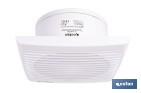 Extractor de aire axial con panel frontal y sistema antirretorno | Protección IP24, color blanco | Disponible en diferentes diámetros - Cofan