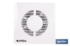 Extractor de aire axial silencioso | Con panel frontal fino y antirretorno | Protección IP45 | Disponible en diferentes diámetros - Cofan