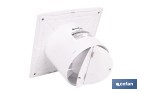 Extractor de aire axial silencioso | Con panel frontal fino y antirretorno | Protección IP45 | Disponible en diferentes diámetros - Cofan