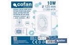 Extractor de aire axial silencioso | Con panel frontal fino y antirretorno | Protección IP45 | Disponible en diferentes diámetros - Cofan