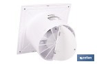 Extractor de aire axial silencioso | Con panel frontal fino y antirretorno | Protección IP45 | Disponible en diferentes diámetros - Cofan