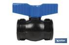 PP ball valve with F-F thread PN16 | Available in different sizes - Cofan