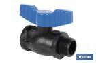 PP ball valve with M-F thread PN16 | Available in different sizes - Cofan