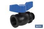PP ball valve with M-F thread PN16 | Available in different sizes - Cofan