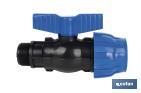 PP ball valve coupling | Male thread PN16 | Available in different threads - Cofan