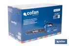 Petrol chainsaw | 2 stroke engine | 20" guide bar | Power: 2.56 hp | Anti-vibration system | Easy start - Cofan