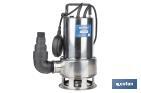 ELECTROBOMBA SUMERGIBLE PARA AGUAS SUCIAS | POTENCIA: 750 W | CAUDAL MÁXIMO: 13000L/H | 7 M DE INMERSIÓN | INTERRUPTOR DE FLOTADOR