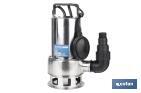 Electrobomba sumergible para aguas sucias | Potencia: 750 W | Caudal máximo: 13000l/h | 7 m de inmersión | Interruptor de flotador - Cofan