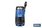 ELECTROBOMBA SUMERGIBLE PARA AGUAS SUCIAS Y LIMPIAS | POTENCIA: 900 W | CAUDAL MÁXIMO: 18000 L/H | 7 M DE INMERSIÓN | INTERRUPTOR DE FLOTADOR