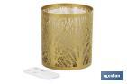 Cylindrical essential oil diffuser | Aromatherapy diffuser | Capacity: 100ml | Cylindrical shape with trees in gold - Cofan