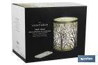 Cylindrical essential oil diffuser | Aromatherapy diffuser | Capacity: 100ml | Cylindrical shape with trees in gold - Cofan