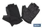 GUANTES CICLISTA NEGRO, PALMAS ACOLCHADAS - Cofan