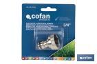 Adaptador de rosca | Hembra de latón | Para manguera de jardín | Diferentes Medidas - Cofan