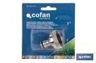 Hose adapter | Female thread | Brass | Suitable for garden hose | Available in different sizes - Cofan