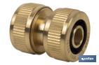 Hose repair connector for irrigation hoses | Available in different sizes | Brass - Cofan