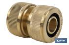 Hose repair connector for irrigation hoses | Available in different sizes | Brass - Cofan