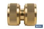 Hose repair connector for irrigation hoses | Available in different sizes | Brass - Cofan