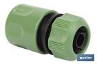 Water stop connector for garden hose | Quick connector | Available in two sizes | Female connector - Cofan