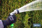 Pistola de Riego en Metal  | 7 Posiciones de Pulverización | Para regar Plantas o Césped - Cofan