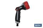 PISTOLA DE RIEGO CON 7 MODOS DE FLUJO Y CONTROL DEL CAUDAL CON EL PULGAR