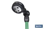 Ducha de jardín con trípode | Altura regulable | 2 funciones: ducha y nebulización | Conector universal incluido | Altura máxima: 162 cm - Cofan