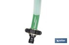 Ducha de jardín con trípode | Altura regulable | 2 funciones: ducha y nebulización | Conector universal incluido | Altura máxima: 162 cm - Cofan