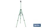 Ducha de jardín con trípode | Altura regulable | 2 funciones: ducha y nebulización | Conector universal incluido | Altura máxima: 162 cm - Cofan