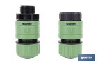 RACOR REPARADOR DE MANGUERAS DE JARDÍN | CONECTOR DE ABS | RESISTENTE A UV | CONEXIÓN RÁPIDA Y SENCILLA | ENLACE REPARADOR DE 1" Ø25 MM