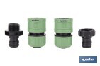Garden hose repair connector | ABS fitting | UV resistance | Quick and easy connection | 1" repair fitting Ø25mm  - Cofan