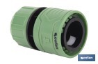 CONECTOR DE MANGUERA | MATERIAL: ABS | RESISTENTE Y DURADERO | FÁCIL INSTALACIÓN | ADECUADO PARA MANGUERAS DE Ø25 MM | MEDIDAS: Ø5 X 8 CM