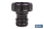 Adaptador de polipropileno con rosca hembra antifugas | Ligero y resistente | Adecuado para riego y mangueras | Salida de 1" - Cofan