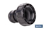 Adaptador de polipropileno con rosca hembra antifugas | Ligero y resistente | Adecuado para riego y mangueras | Salida de 1" - Cofan