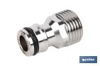 Adaptador de latón de rosca macho | Diferentes medidas | Apto para manguera | Ideal para jardinería - Cofan