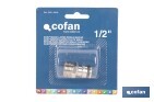 Adaptador de latón de rosca macho | Diferentes medidas | Apto para manguera | Ideal para jardinería - Cofan