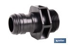 Adaptador de polipropileno con rosca macho antifugas | Ligero y resistente | Adecuado para riego y mangueras | Disponible para salidas de 3/4" y 1" - Cofan