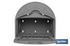 Soporte de pared para manguera con cajón | Soporte para mangueras de riego | Práctico y versátil para el jardín - Cofan