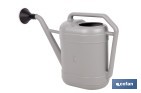 Regadera gris con cabezal desmontable de HDPE | Resistente, ligera 100 % reciclable con capacidad de 6 litros - Cofan