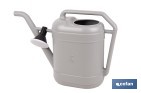 Regadera gris con cabezal desmontable de HDPE | Resistente, ligera 100 % reciclable con capacidad de 6 litros - Cofan