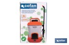 Pulverizador de espalda eléctrico | Sulfatadora a batería Li-Ion 12 V 2.0 Ah | Disponible en diferentes capacidades - Cofan