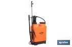 Hand-operated backpack sprayer | Capacity: 12 litres | Orange/black - Cofan