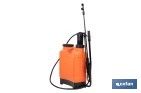Hand-operated backpack sprayer | Capacity: 12 litres | Orange/black - Cofan