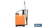 Hand-operated backpack sprayer | Capacity: 12 litres | Orange/black - Cofan