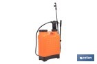 Hand-operated backpack sprayer | Capacity: 12 litres | Orange/black - Cofan